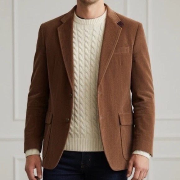 Cambrigde Classics Other - Cambridge Classics Mervyns Corduroy Blazer Elbow Patch Men's 44L Chin Button VTG